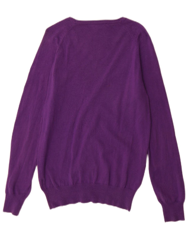 Sweter damski Zara Cardigan UK 18 XL, fioletowa bawełna