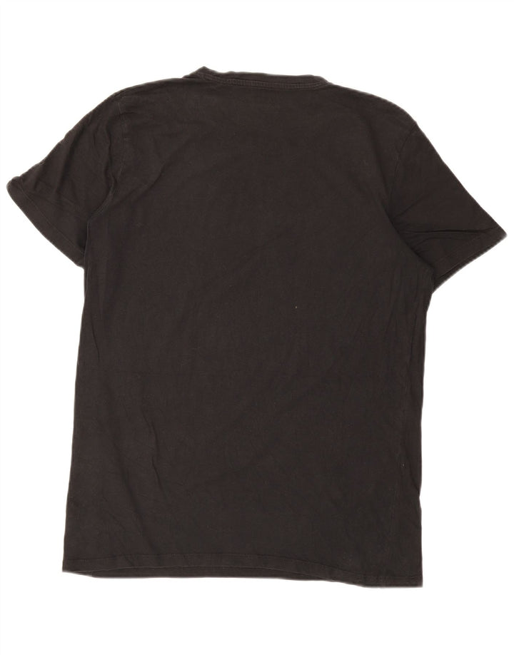 Męska koszulka z grafiką JACK & JONES, średnia czarna, bawełniana
