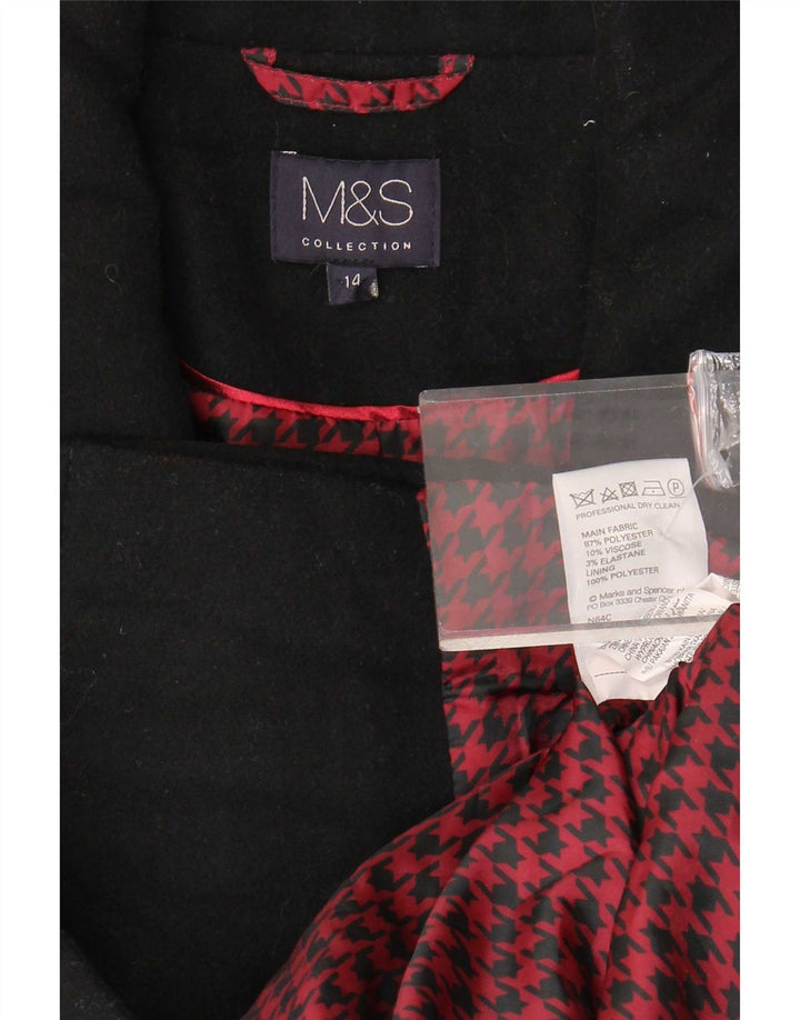 Damska kurtka bomber Marks & Spencer UK 14, duża, czarna, poliester