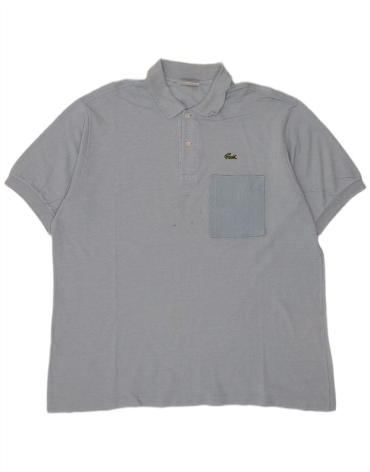 Męska koszulka polo Lacoste, rozmiar 7, 2XL, niebieska, bawełniana