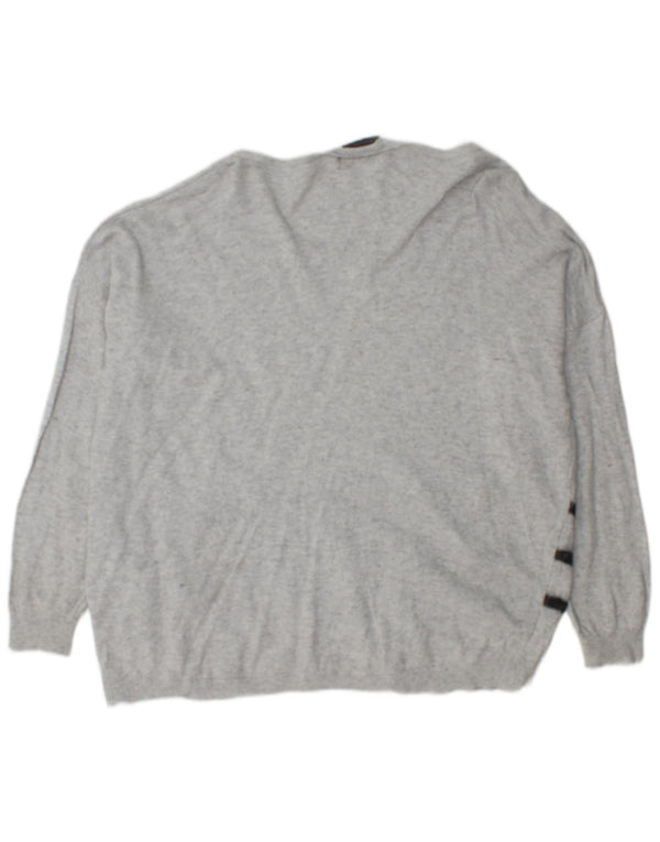 Damski sweter MINT VELVET z dekoltem w łódkę UK 16, duże szare paski