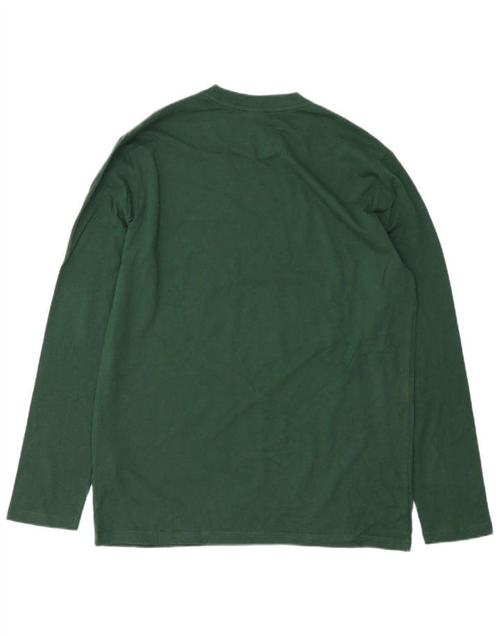 Męski top OAKLEY o regularnym kroju, z długim rękawem, średnio zielony, bawełniany