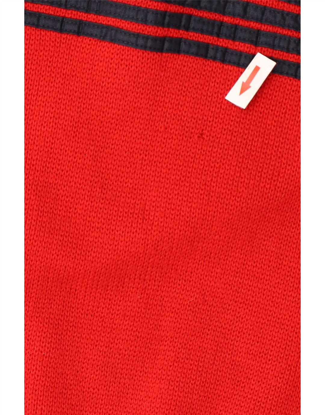 Vintage męski sweter zapinany na guziki IT 48 w kolorze średniej czerwieni