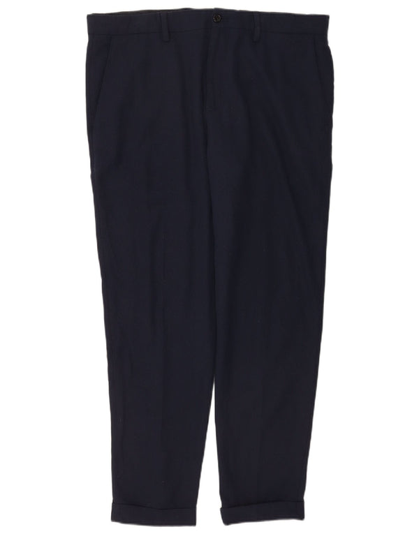 Męskie spodnie garniturowe Zara EU 44 Large W34 L30 Granatowy poliester