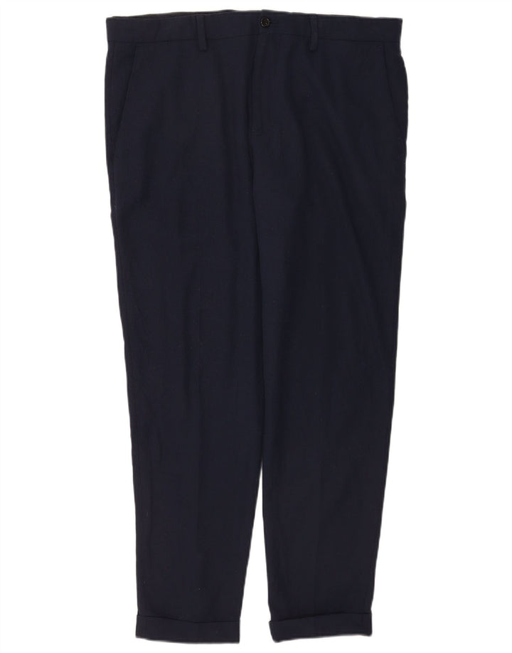 Męskie spodnie garniturowe Zara EU 44 Large W34 L30 Granatowy poliester