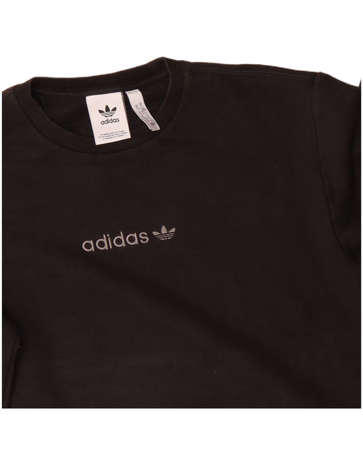 Męska bluza z grafiką ADIDAS, sweter XS, czarna, bawełniana