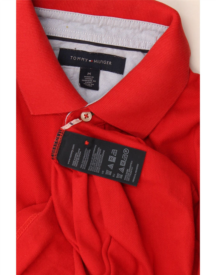 Męska koszulka polo Tommy Hilfiger w kolorze średniej czerwieni, bawełniana