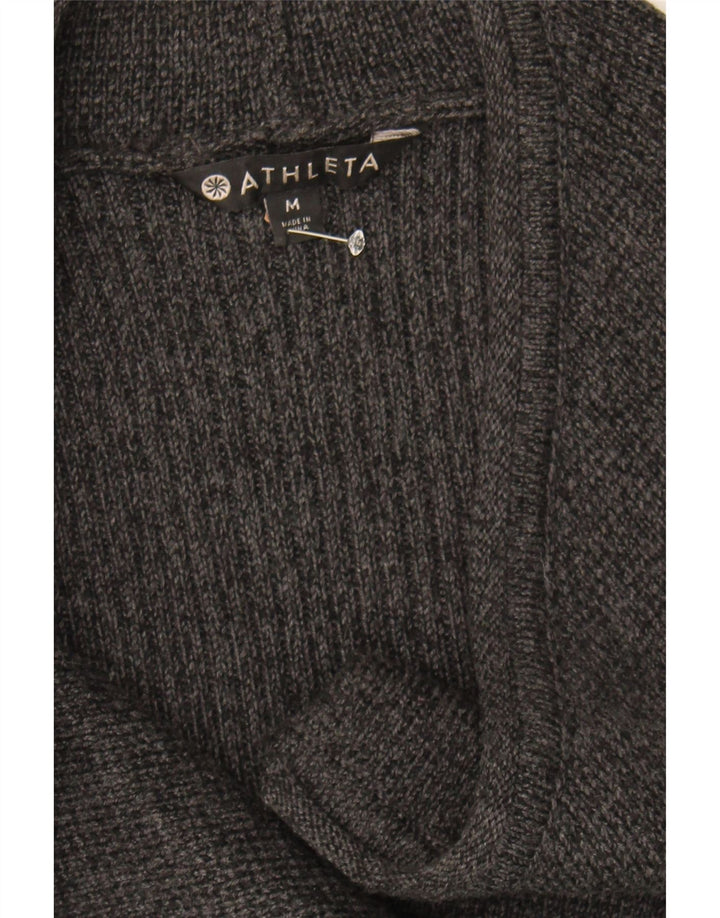 ATHLETA Womens Longline Cardigan Sweater UK 14 Medium Grey Polyester Vintage Athleta and Second-Hand Athleta from Messina Hembry 