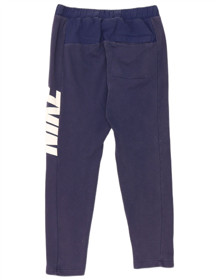 Męskie spodnie dresowe Nike Graphic, małe, granatowe, bawełniane