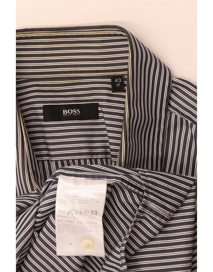 Koszula męska Hugo Boss rozmiar 43 17 XL granatowa w paski