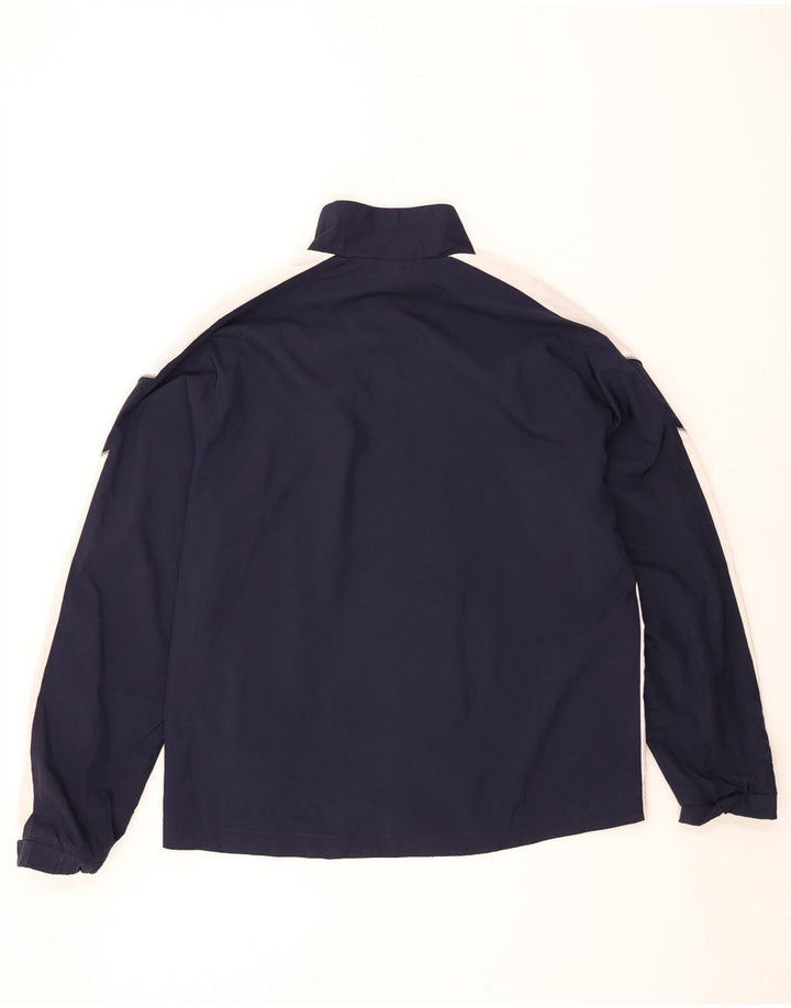 PUMA Mens Graphic Tracksuit Top Jacket Large Navy Blue Colourblock