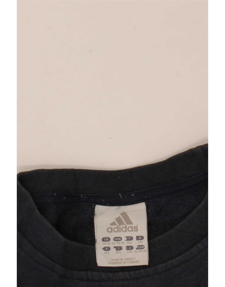 Bluza chłopięca Adidas Graphic Jumper 15-16 lat granatowa