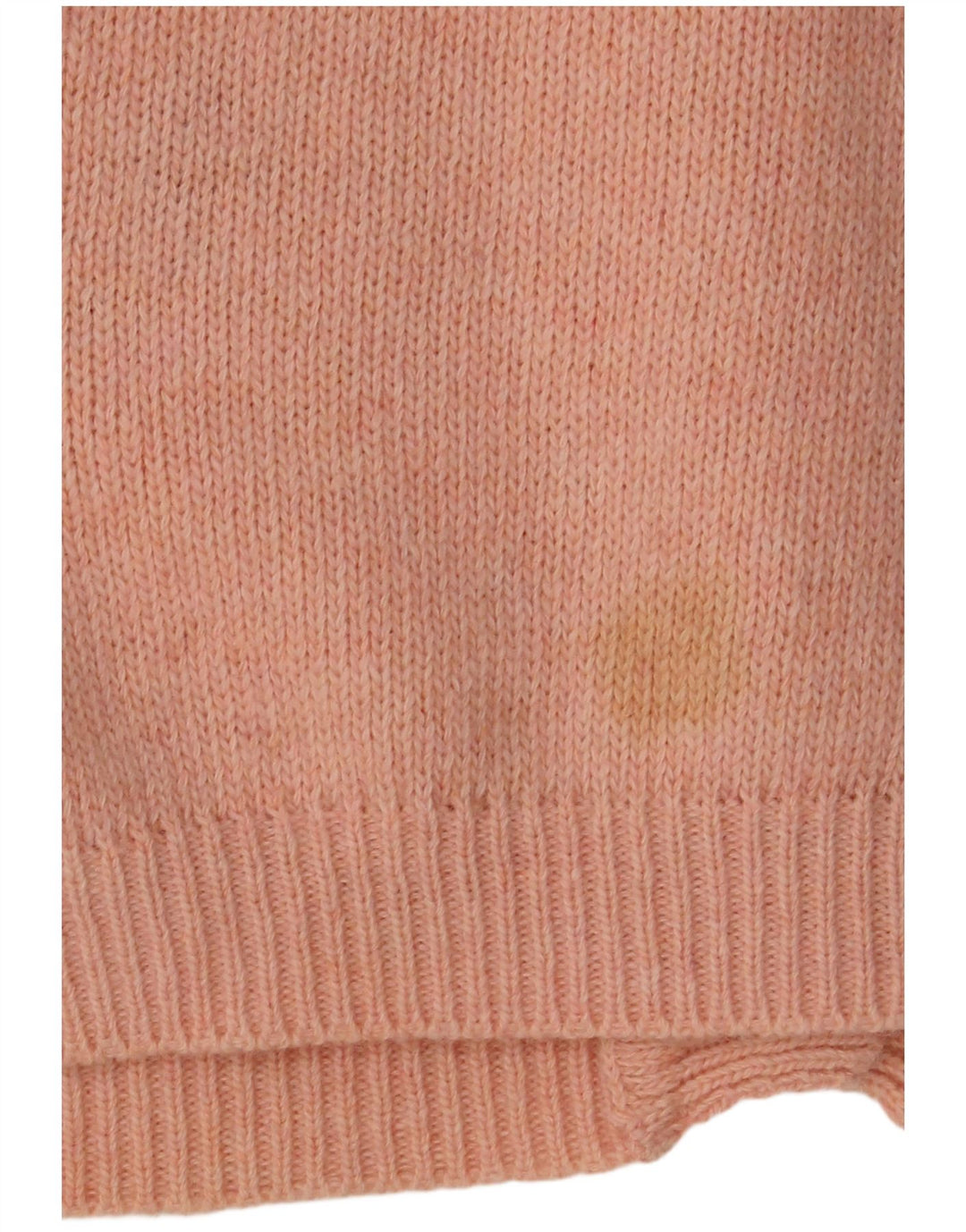 Sweter damski VINTAGE UK 16, duży, różowy, wełniany w kwiaty