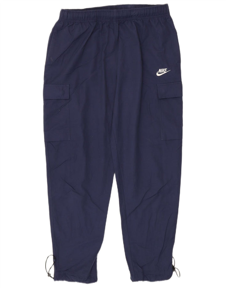 Męskie spodnie dresowe Nike Cargo, średnie, granatowe, bawełniane