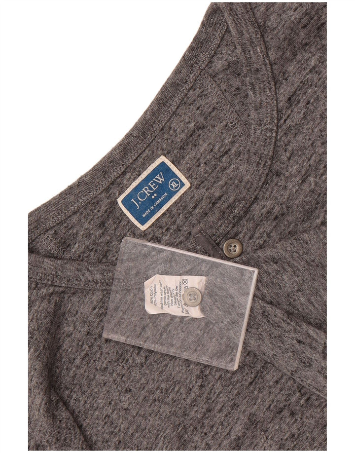 Męski top J. Crew z długim rękawem XL, szara, nakrapiana bawełna
