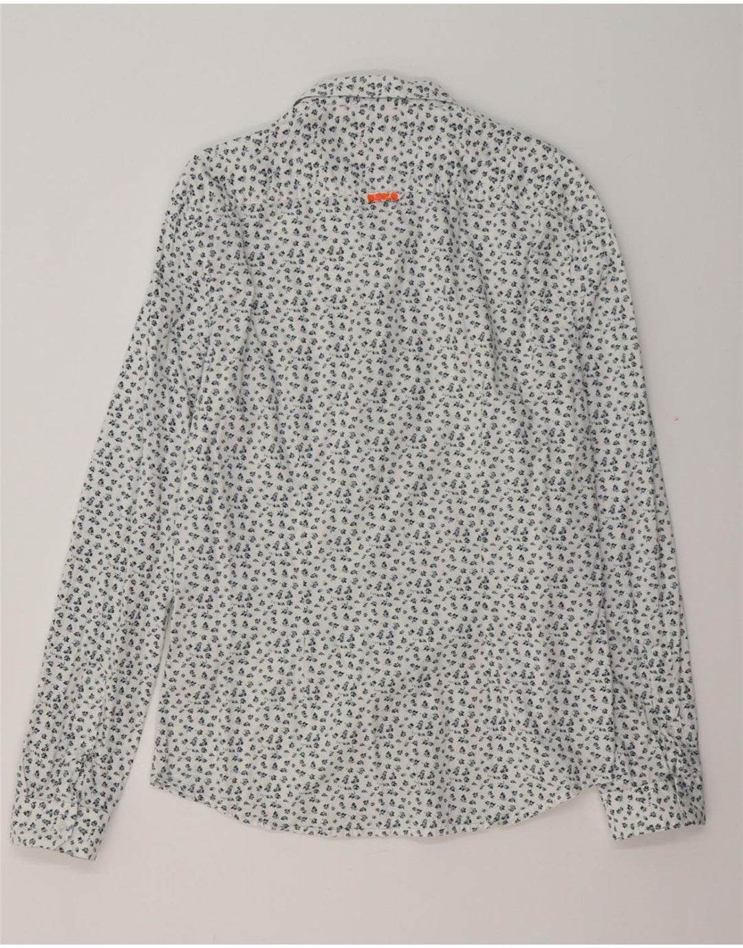 SUPERDRY Męska koszula o dopasowanym kroju, duża, biała, bawełniana w kwiaty