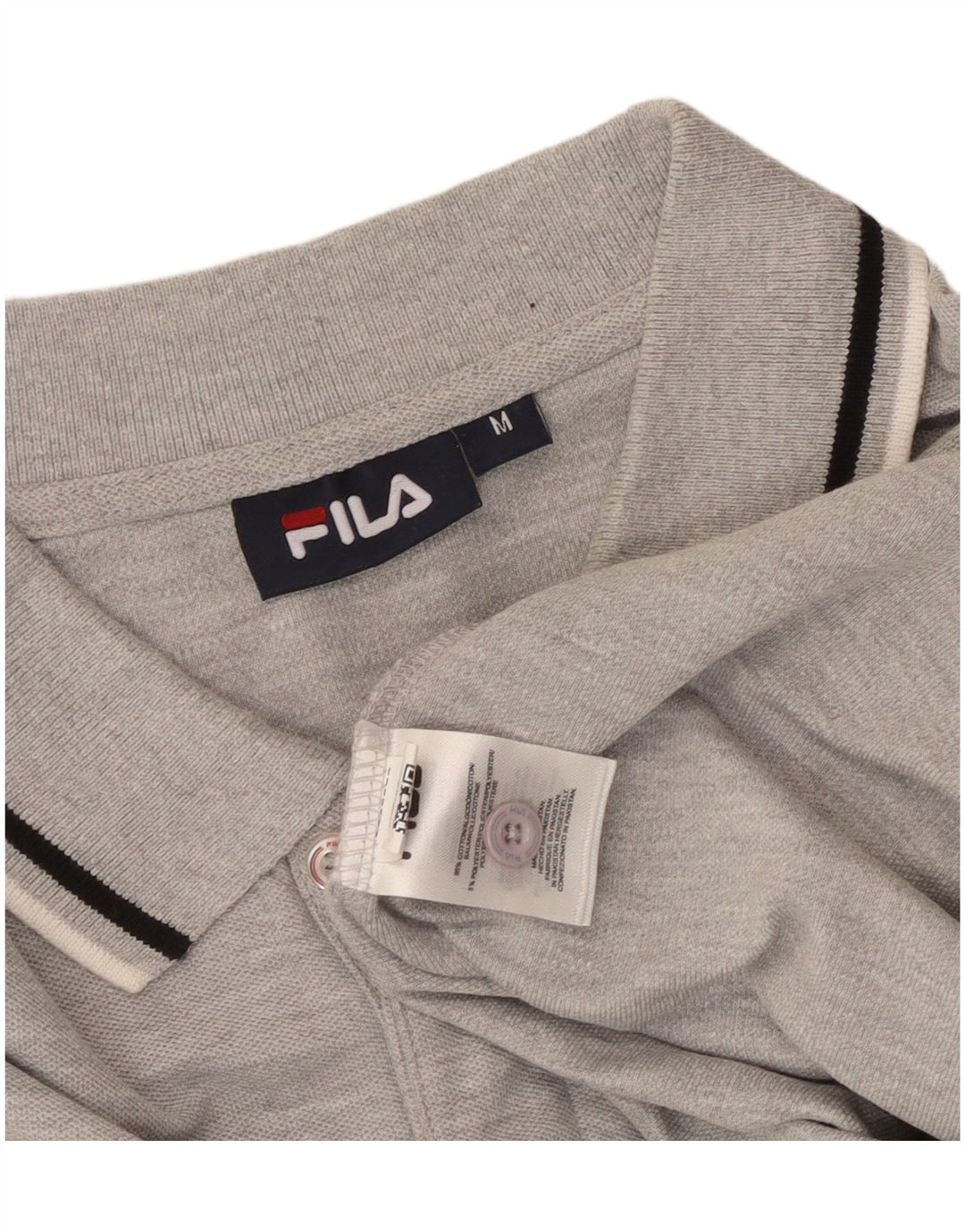 Męska koszulka polo FILA, średnioszara, bawełniana