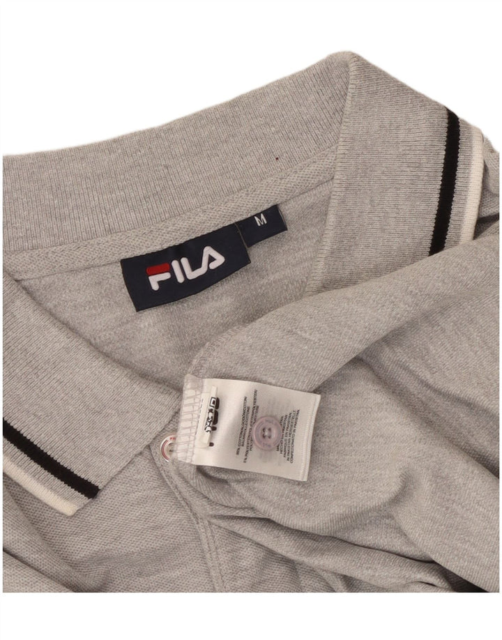 Męska koszulka polo FILA, średnioszara, bawełniana