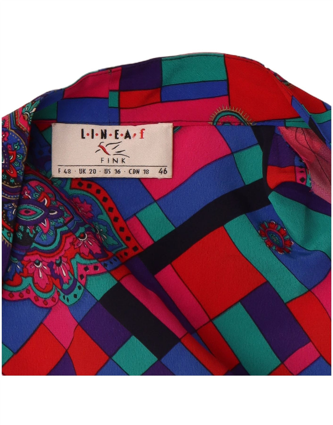 Damski kardigan Linea Longline Top UK 20 2XL wielokolorowy geometryczny