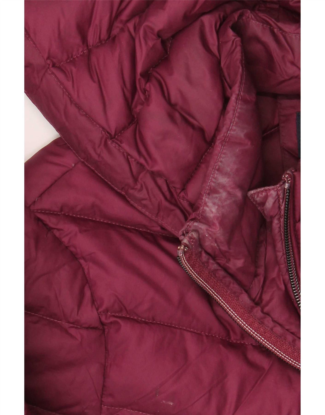 Marks & Spencer Damski ocieplany płaszcz z kapturem UK 12, średni bordowy poliamid