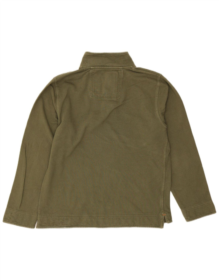 Crew Clothing Męska bluza z kapturem i zamkiem błyskawicznym, średnia bawełna khaki
