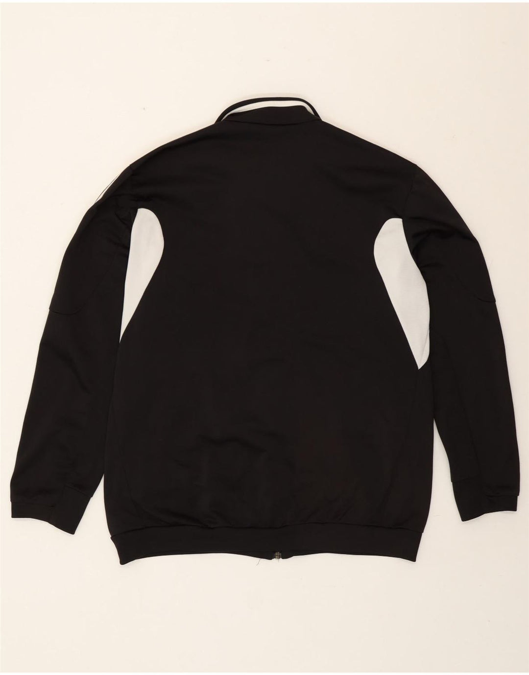 Adidas Męska bluza dresowa UK 42/44 Duży czarny poliester z blokami kolorów