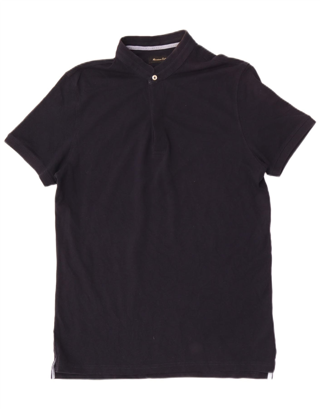 Męska koszulka polo MASSIMO DUTTI, średnia, granatowa, bawełniana