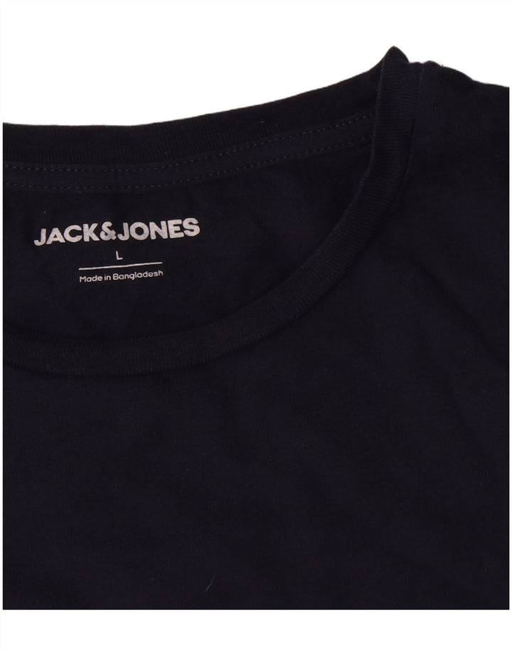 T-shirt męski Jack & Jones, duży, granatowy, bawełniany