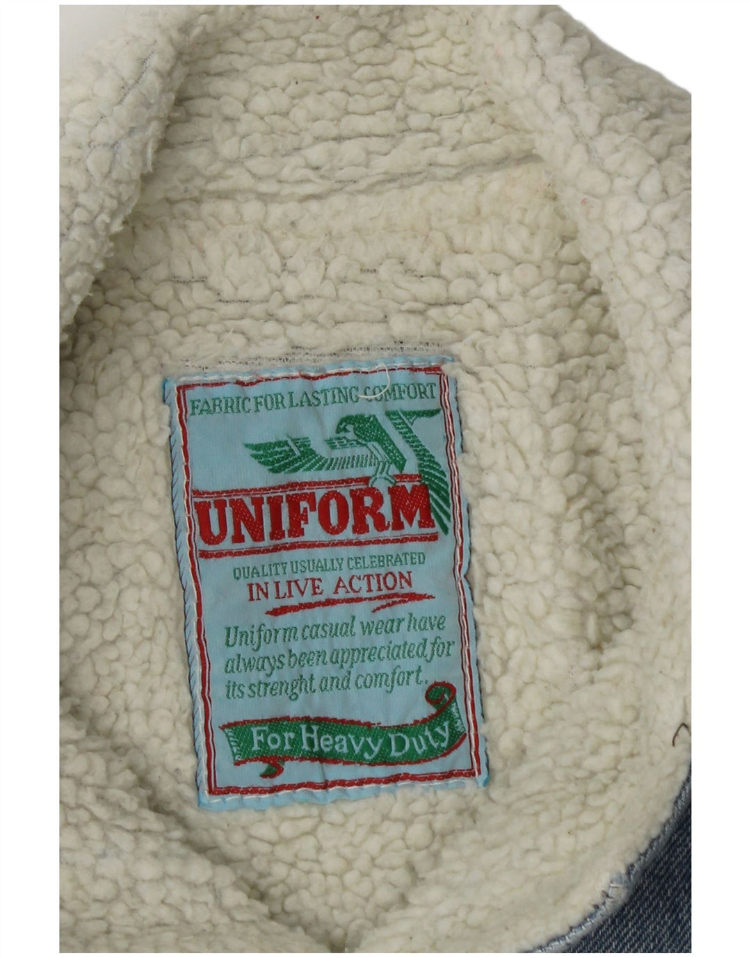 Męska jednolita kurtka jeansowa Sherpa z grafiką UK 36 Small Blue