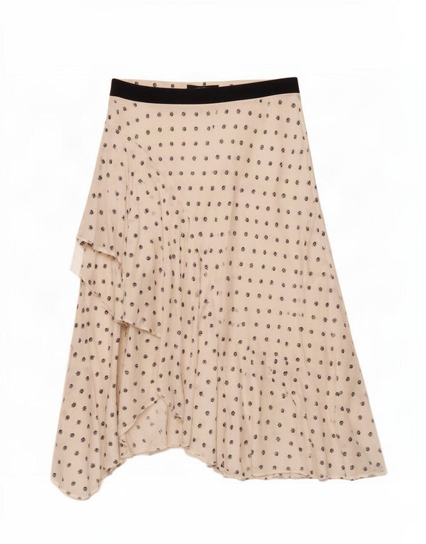 Marks & Spencer Damska asymetryczna spódnica UK 12 Medium W30 Biała w kwiaty