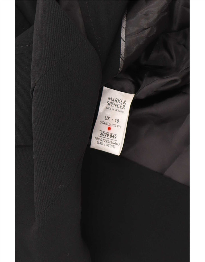 Marks & Spencer Damska marynarka dwurzędowa UK 10, mała czarna