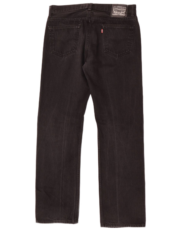Męskie proste dżinsy Levi's W34 L34 Czarna bawełna