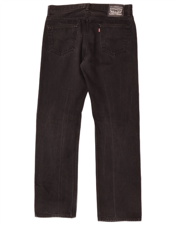 Męskie proste dżinsy Levi's W34 L34 Czarna bawełna