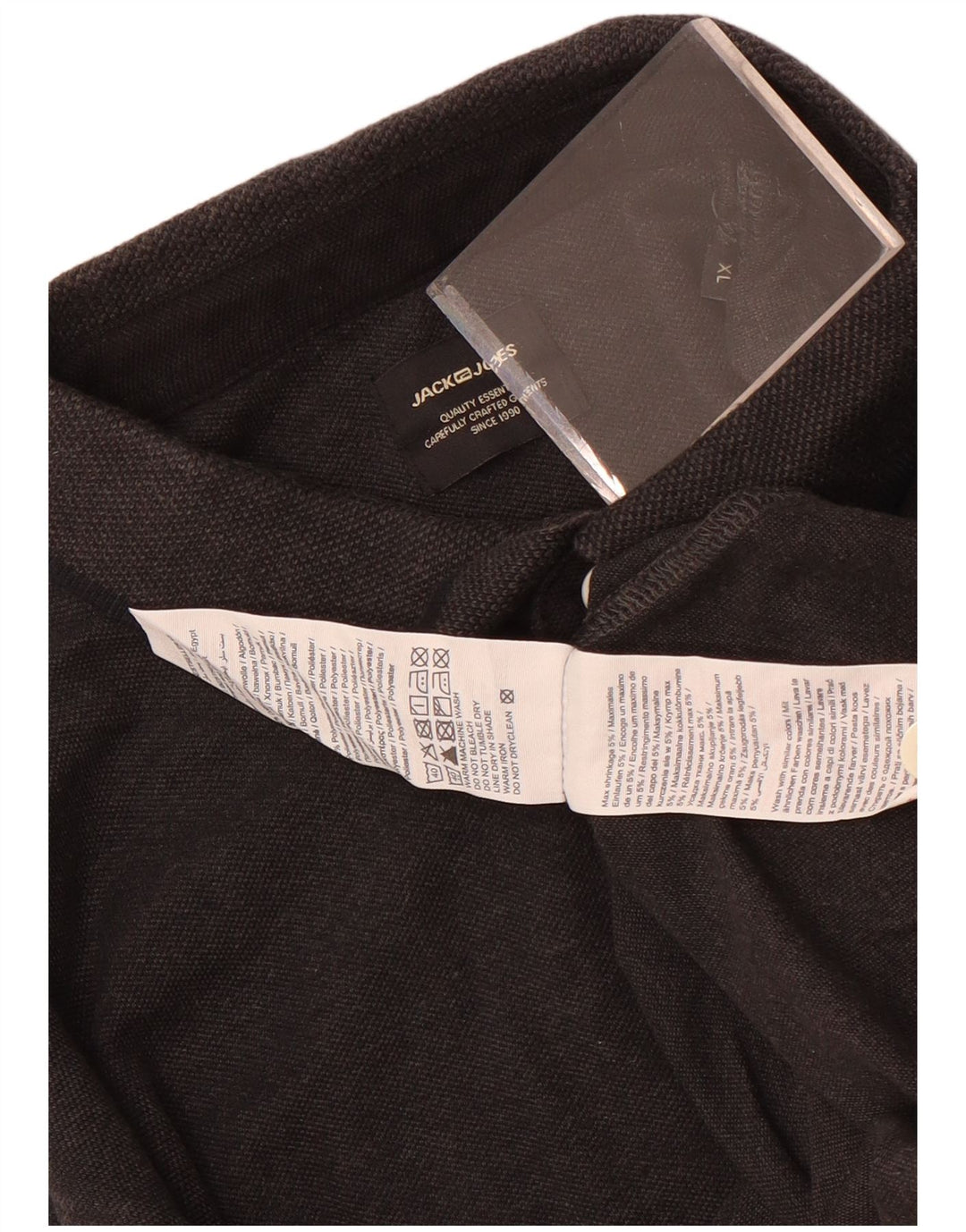 Męska koszulka polo Jack & Jones XL, czarna, bawełniana