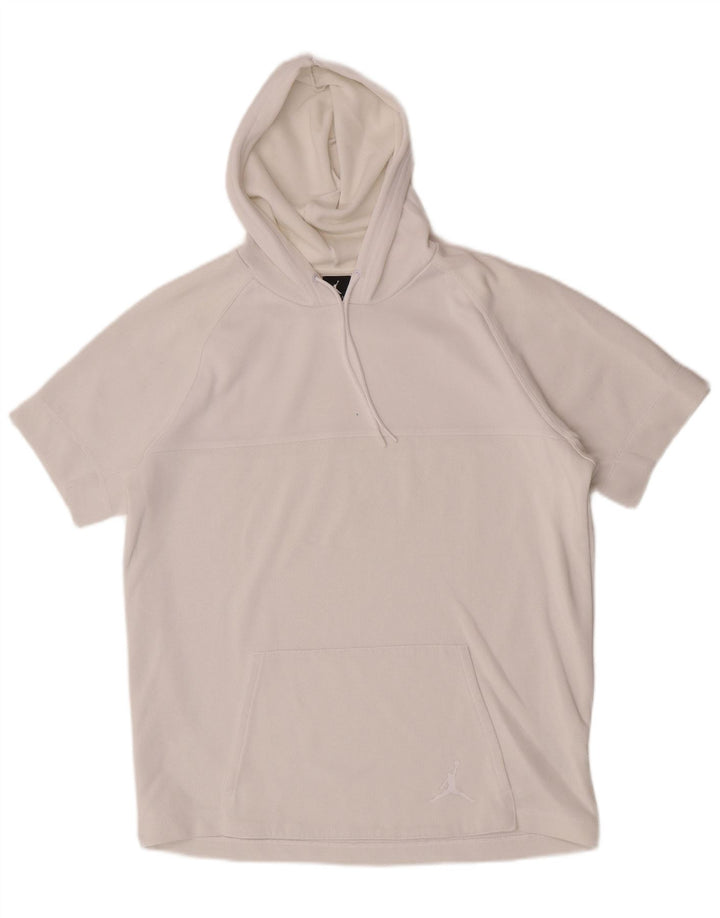 Męski T-shirt z kapturem Jordan, średni, biały, bawełniany