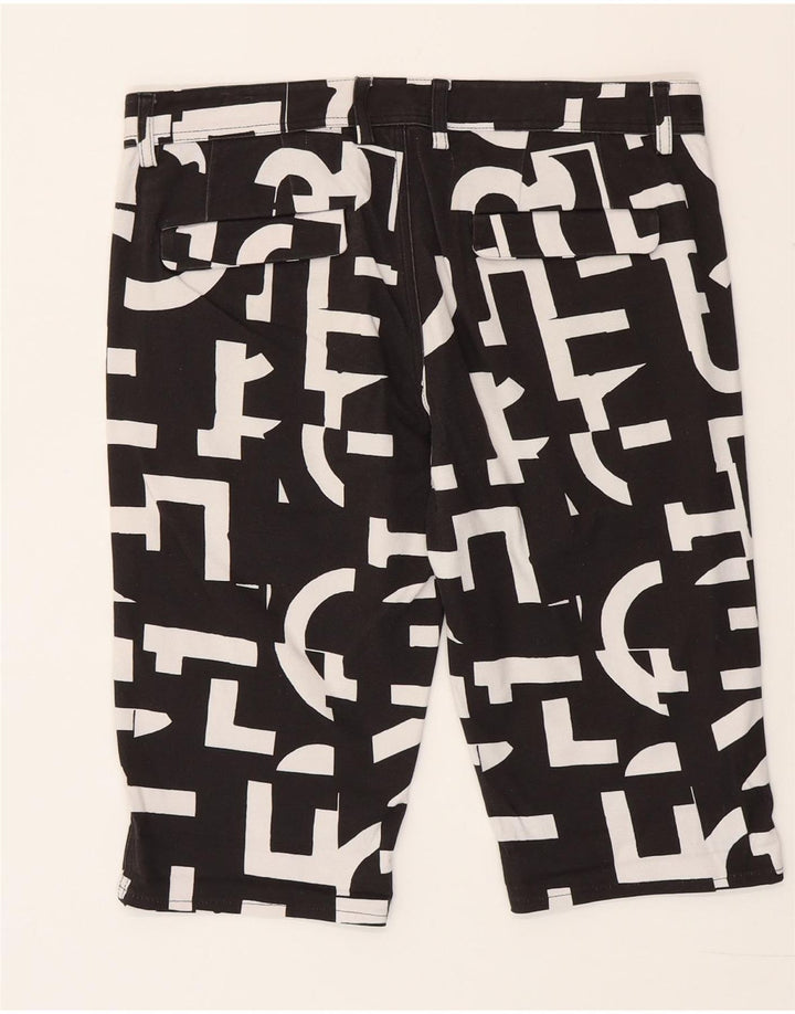 Męskie bermudy Iceberg IT 48 Medium W32 Czarna geometryczna bawełna