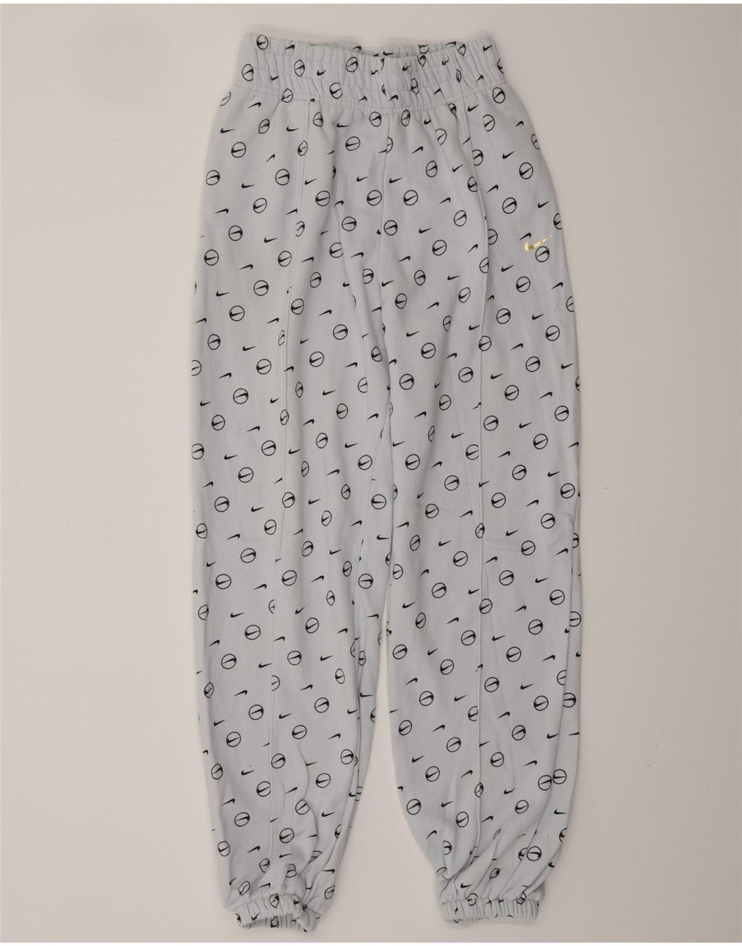 Męskie spodnie dresowe NIKE o luźnym kroju z grafiką, małe, niebieskie, bawełniane