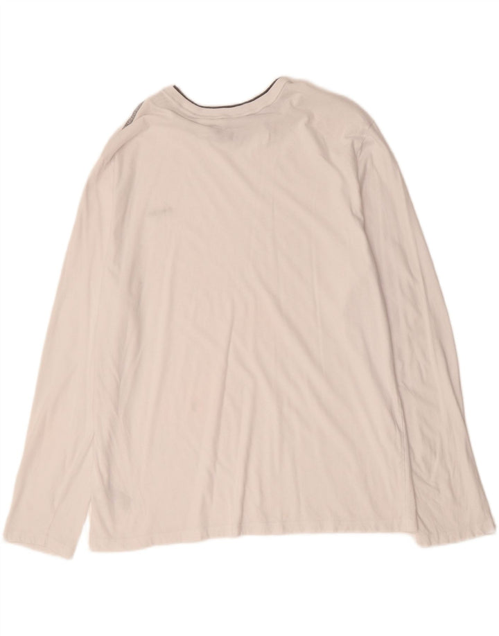 CALVIN KLEIN Męski top z długim rękawem XL, biała, bawełniana