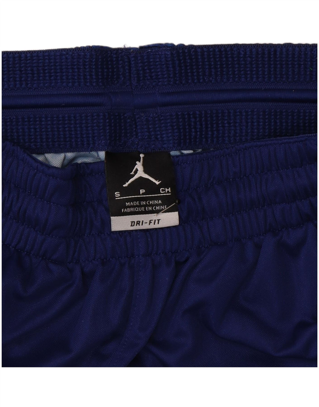 Męskie spodenki sportowe Jordan Dri Fit, małe, granatowe, z poliestru w blokach kolorów