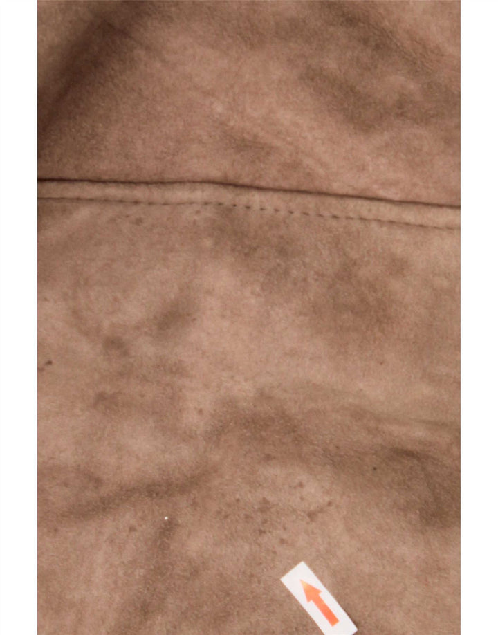 Vintage męska kurtka shearling IT 52 XL brązowa