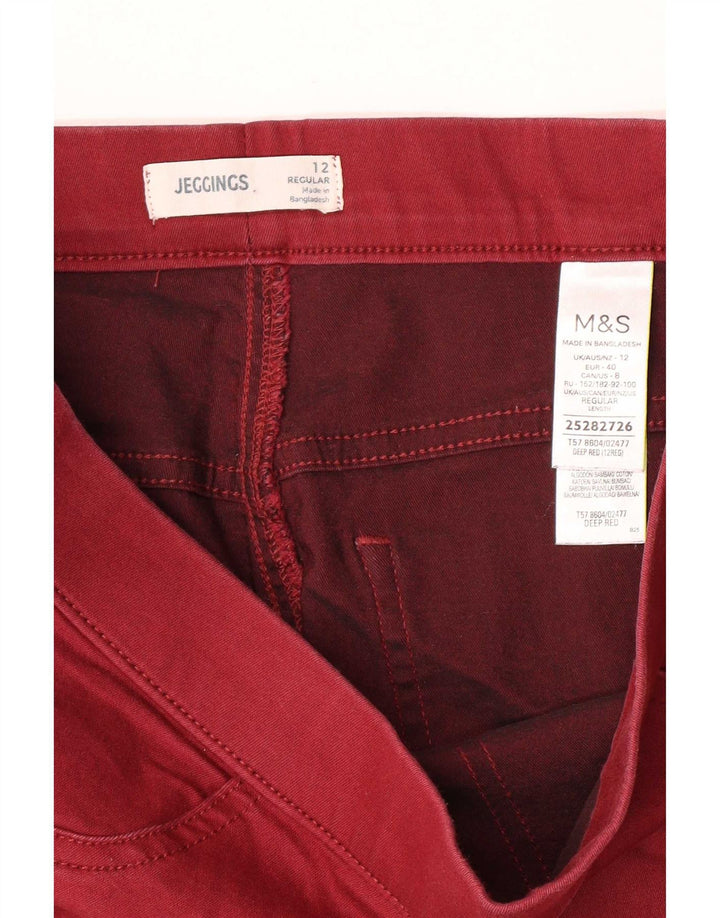 Marks & Spencer Damskie dżinsy Jegging UK 12 Medium W30 L28 Czerwona bawełna