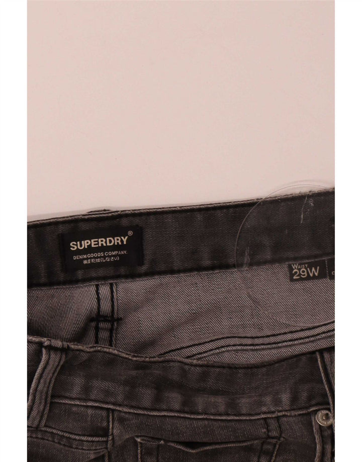 Męskie spodenki jeansowe Superdry, małe, W29, szare, bawełniane