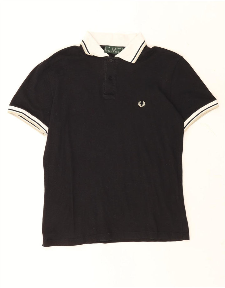 Męska koszulka polo Fred Perry, bawełniana, w kolorze średniego czarnego koloru