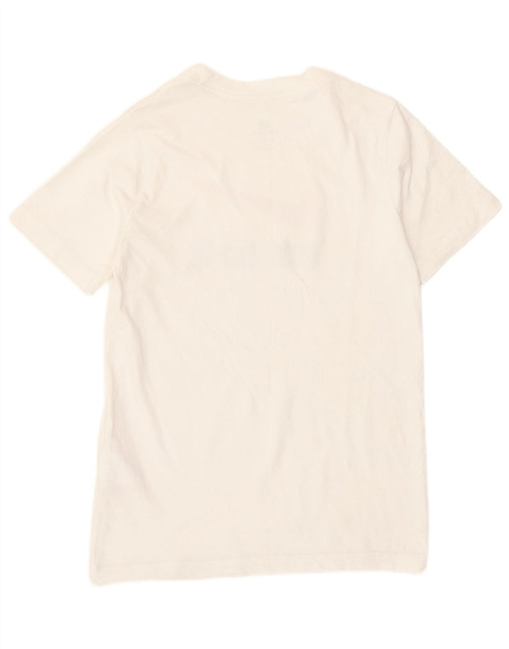 Chłopięcy T-shirt z grafiką Nike, 10-11 lat, średnia biała bawełna