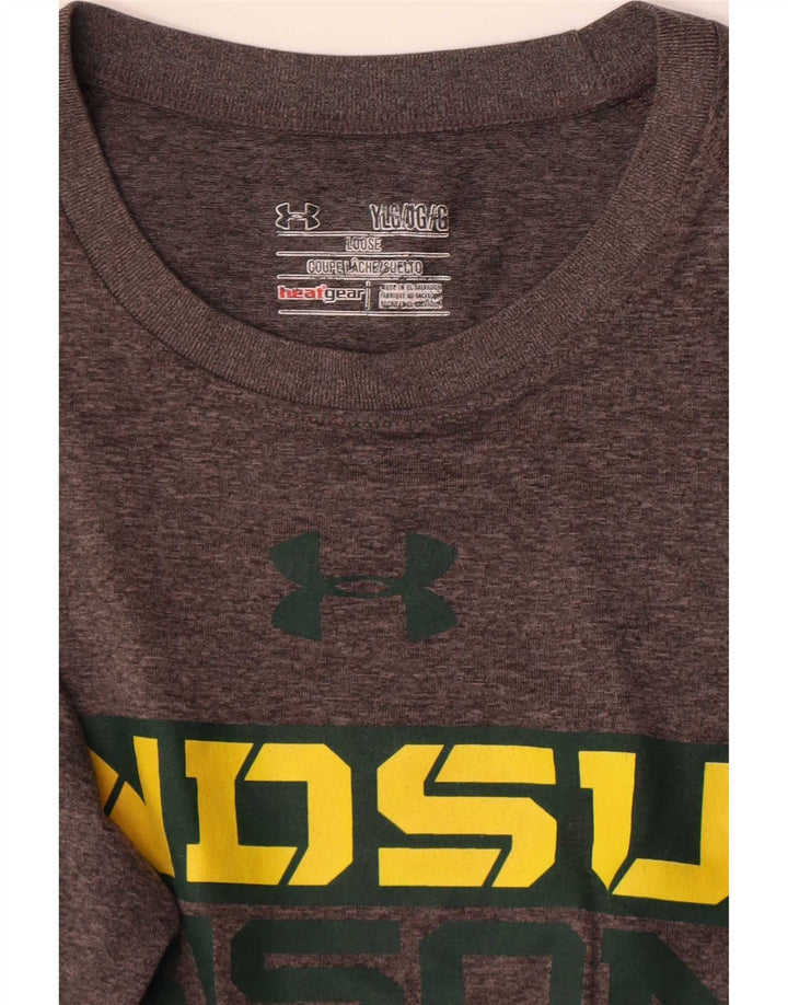 Chłopięcy top z grafiką Under Armour z długim rękawem na 11-12 lat, duży, szary