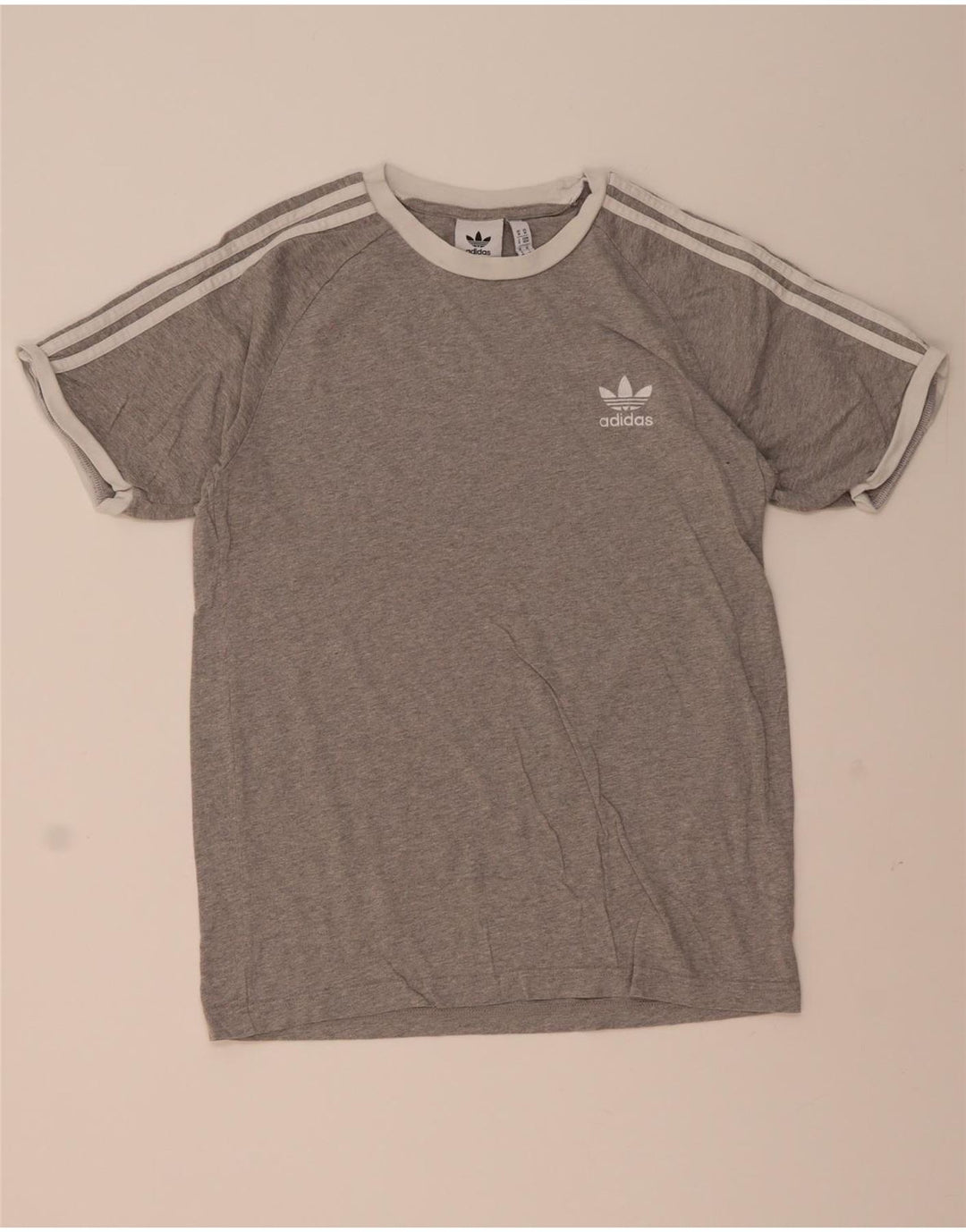 Adidas Męska Koszulka Top Średnia Szara Bawełna