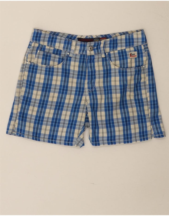 Damskie szorty Roy Rogers IT 44 Medium W30 w niebieską kratkę, poliamid