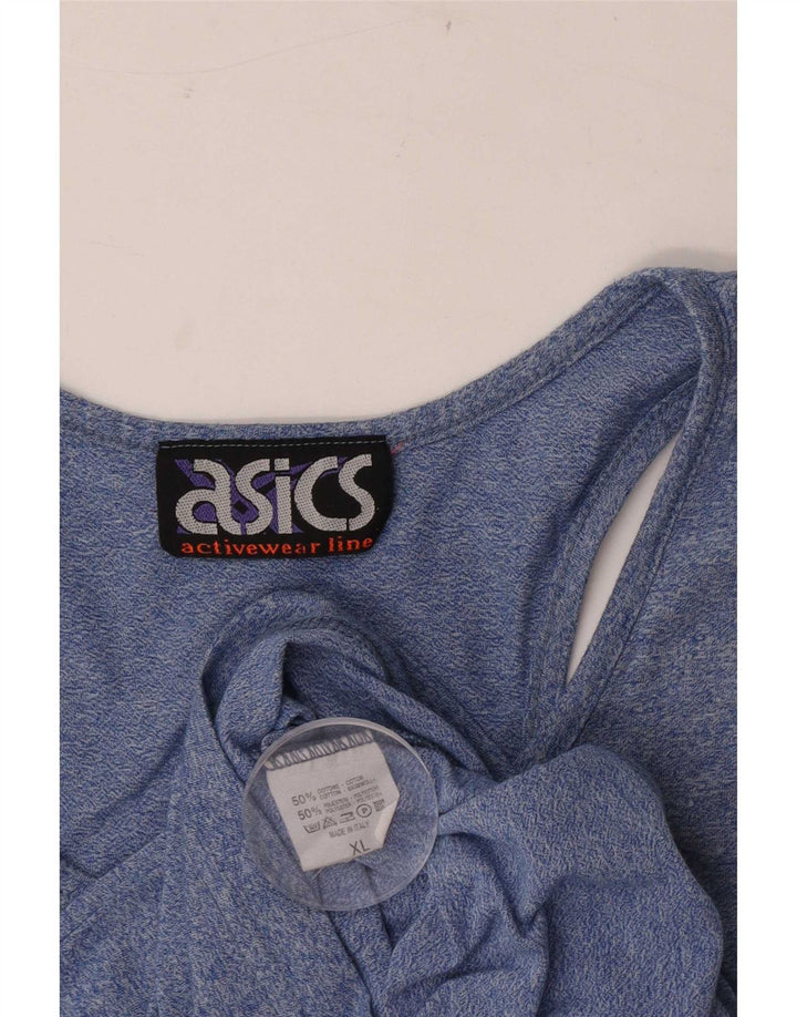 Męska kamizelka z grafiką Asics XL, niebieska, bawełniana