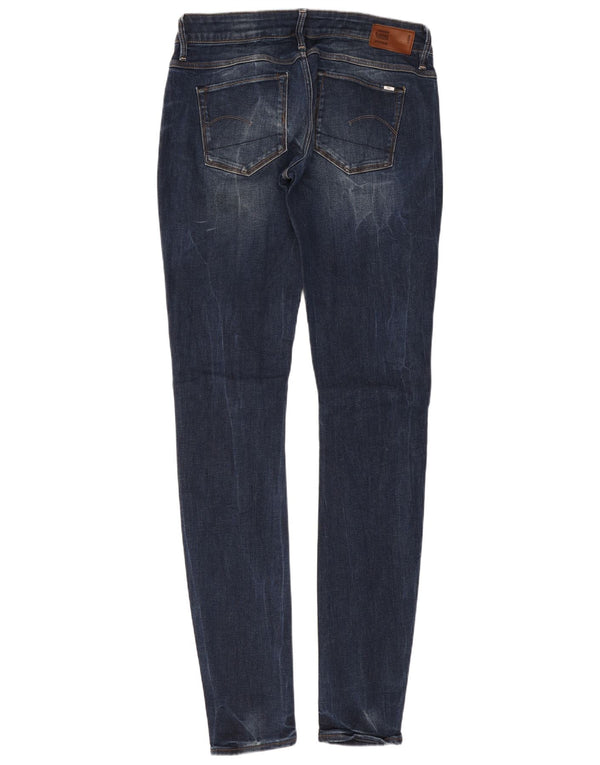 Damskie jeansy G-Star 3301 Low Skinny W29 L34 Niebieskie bawełniane