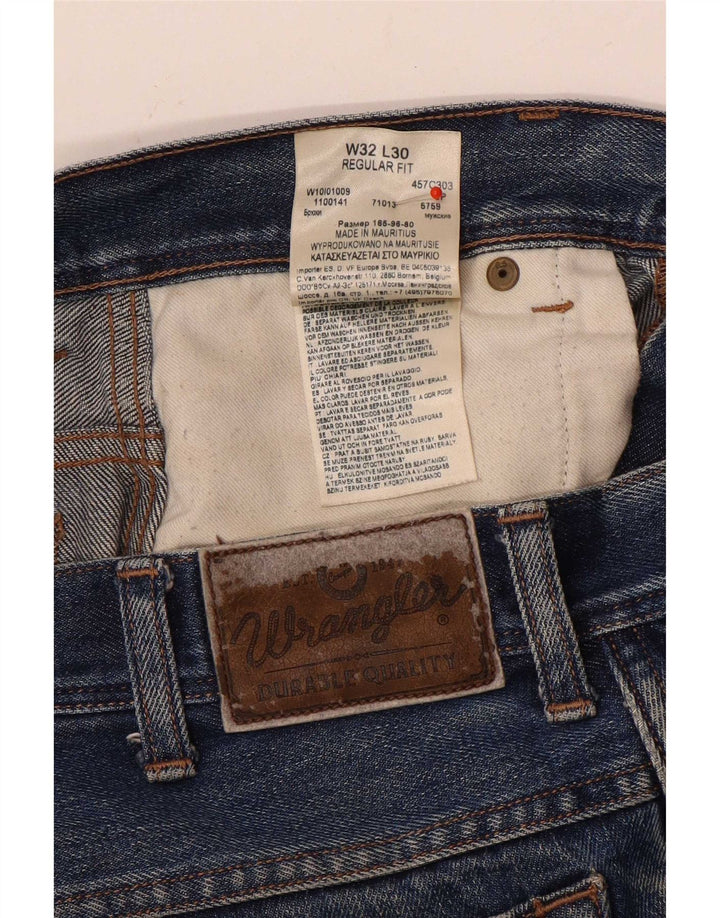 Męskie jeansy Wrangler o regularnym kroju W32 L27, niebieska bawełna